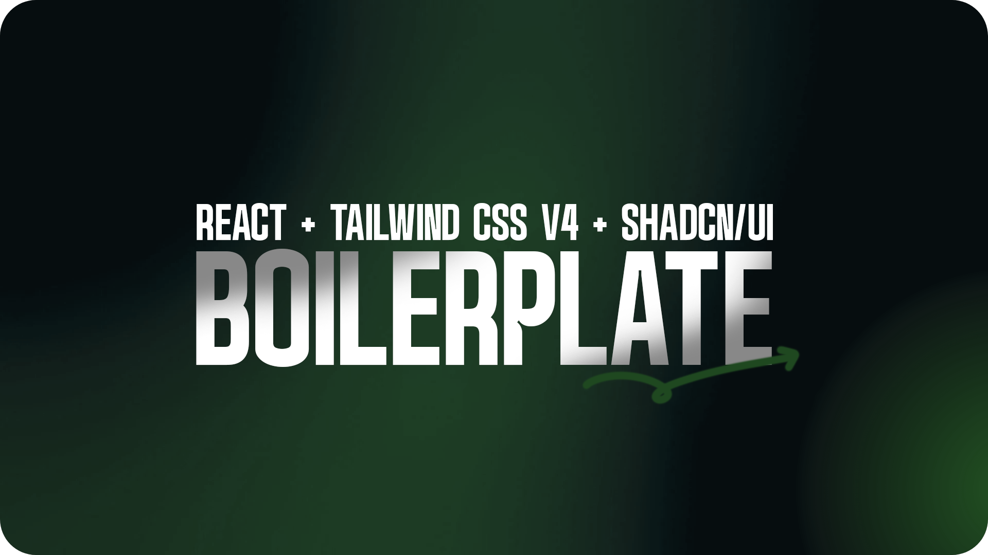 React + Tailwind CSS v4 + shadcn/ui Boilerplate